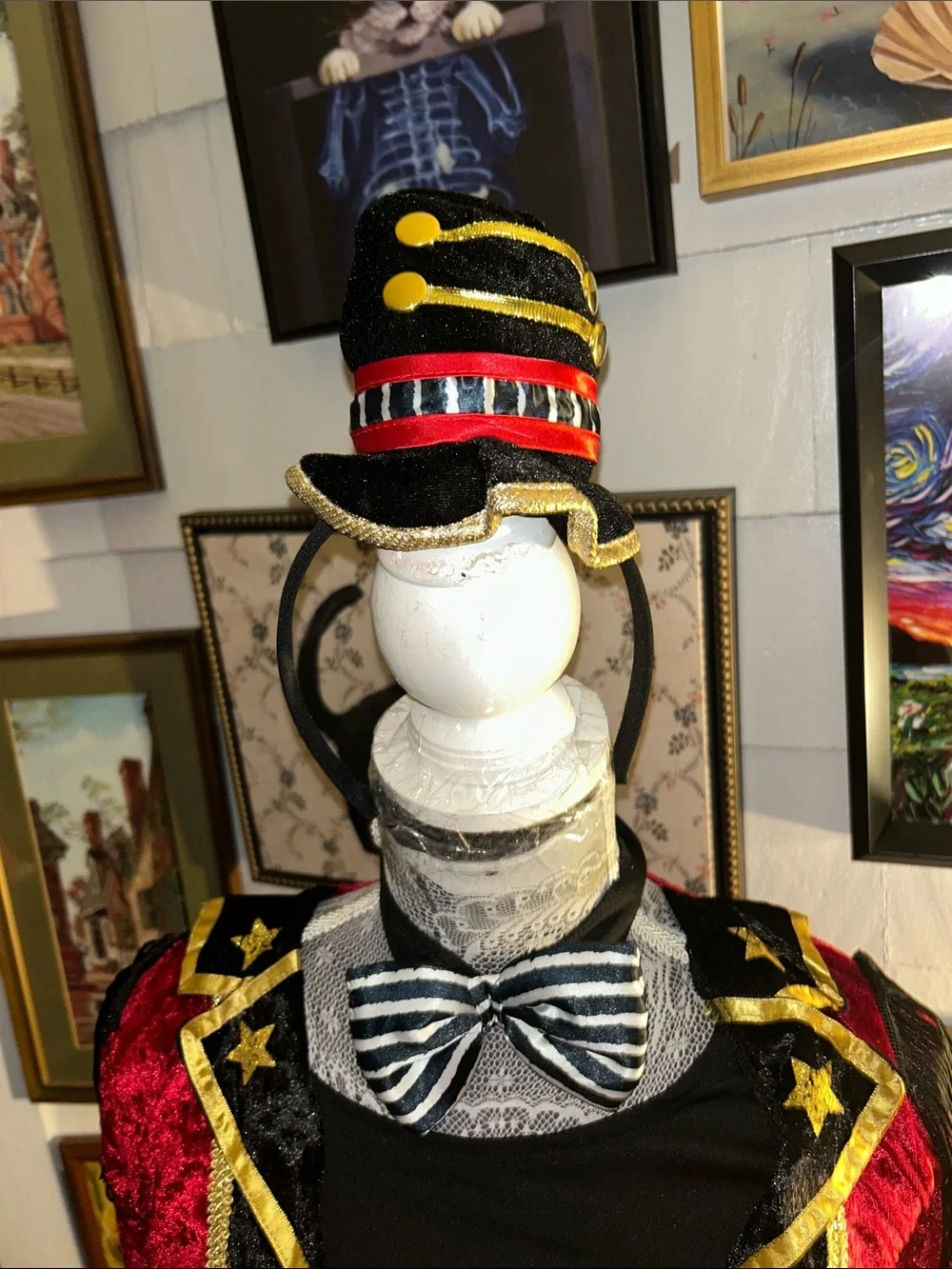 Spirit Red and Black Ringmaster Girl's Costume with Gold Trim